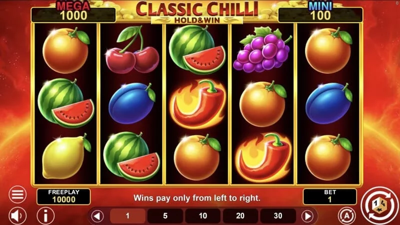 Classic Chilli Hold & Win - 5×3 ролни со чили симболи