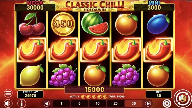 Classic Chilli Hold & Win – фиксен џекпот на знакот